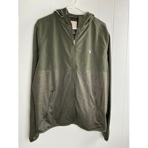 Vuori Sunday Element Track  Zip Hoodie Olive Green Large L
